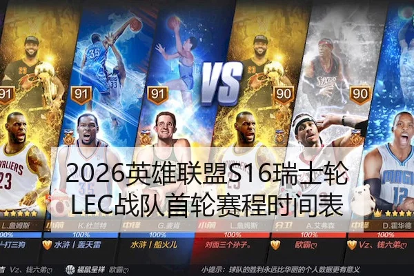 2026英雄联盟S16瑞士轮LEC战队首轮赛程时间表